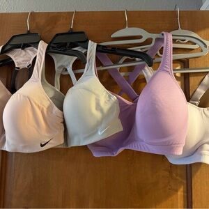 Set of 4 Molded Cup Sports Bras - Nike (2) and Gap Fit (2)